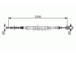 BOSCH 1 987 477 773 trosas, stovėjimo stabdys 
 Stabdžių sistema -> Valdymo svirtys/trosai
4745 G8, 4745 G8