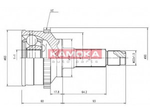 KAMOKA 6598 jungčių komplektas, kardaninis velenas 
 Ratų pavara -> Sujungimai/komplektas
F025-25-400