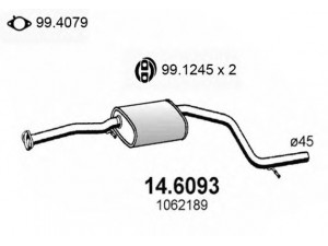ASSO 14.6093 vidurinis duslintuvas 
 Išmetimo sistema -> Duslintuvas
1062189, 1079575, 1092053, 1107896