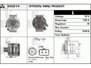EDR 930214 kintamosios srovės generatorius 
 Elektros įranga -> Kint. sr. generatorius/dalys -> Kintamosios srovės generatorius
12317553009, 12317562388, 12317574365