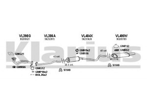 KLARIUS 390339U išmetimo sistema 
 Išmetimo sistema -> Išmetimo sistema, visa