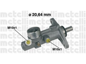 METELLI 05-0210 pagrindinis cilindras, stabdžiai 
 Stabdžių sistema -> Pagrindinis stabdžių cilindras
46100-SH3-A04, 46100-SH3-A05, 46100-SH3-A06