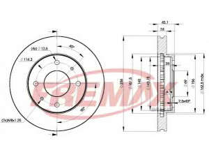 FREMAX BD-7639 stabdžių diskas
MB407639, MB668107