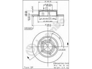 BREMBO 08.5775.11 stabdžių diskas 
 Stabdžių sistema -> Diskinis stabdys -> Stabdžių diskas
443615601B