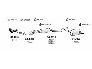ASSO ART1699 išmetimo sistema 
 Išmetimo sistema -> Išmetimo sistema, visa