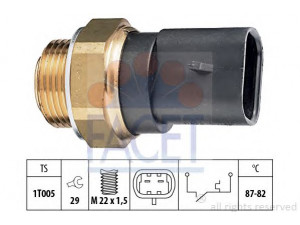 FACET 7.5102 temperatūros jungiklis, radiatoriaus ventiliatorius 
 Aušinimo sistema -> Siuntimo blokas, aušinimo skysčio temperatūra
7586250, 13 41 028, 90 357 303