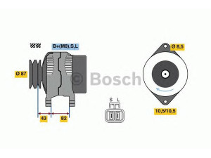 BOSCH 0 986 080 860 kintamosios srovės generatorius 
 Elektros įranga -> Kint. sr. generatorius/dalys -> Kintamosios srovės generatorius
A 003 T A439, A 3 T A439, 23100 VB310