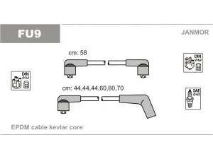 JANMOR FU9 uždegimo laido komplektas 
 Kibirkšties / kaitinamasis uždegimas -> Uždegimo laidai/jungtys
1063613, 1659572, 165972, 6181474