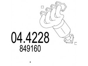 MTS 04.4228 katalizatoriaus keitiklis 
 Išmetimo sistema -> Katalizatoriaus keitiklis
849160