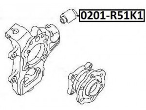 ASVA 0201-R51RK1 valdymo svirties/išilginių svirčių įvorė
55157-EA501