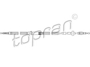 TOPRAN 112 152 trosas, darbinis stabdys 
 Stabdžių sistema -> Valdymo svirtys/trosai
4B0 609 721AD, 4B0 609 721N, 4B0 609 721S