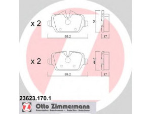 ZIMMERMANN 23623.170.1 stabdžių trinkelių rinkinys, diskinis stabdys 
 Techninės priežiūros dalys -> Papildomas remontas
3421 6 767 145, 3421 6 767 146