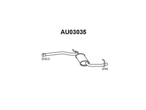 VENEPORTE AU03035 priekinis duslintuvas 
 Išmetimo sistema -> Duslintuvas
8E0253409CJ