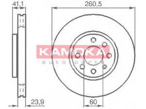 KAMOKA 1032262 stabdžių diskas 
 Dviratė transporto priemonės -> Stabdžių sistema -> Stabdžių diskai / priedai
5 69 000, 9196050