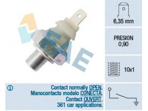 FAE 12930 alyvos slėgio jungiklis 
 Variklis -> Variklio elektra
1469776, 1669964, 6M21-9278-GA