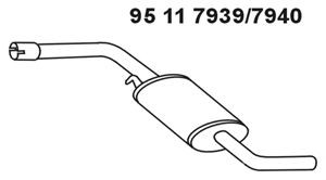 EBERSPÄCHER 95 11 7940 vidurinis duslintuvas 
 Išmetimo sistema -> Duslintuvas
023.253.409 B, 023.253.409 D, 023.253.409 S