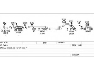 MTS C390057002641 išmetimo sistema 
 Išmetimo sistema -> Išmetimo sistema, visa