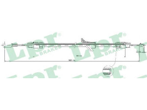 LPR C1695B trosas, stovėjimo stabdys 
 Stabdžių sistema -> Valdymo svirtys/trosai
9064205785