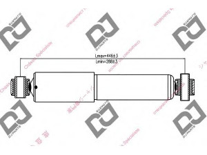DJ PARTS DS1444GT amortizatorius 
 Pakaba -> Amortizatorius
1272192, 1272649