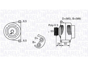 MAGNETI MARELLI 063377007010 kintamosios srovės generatorius 
 Elektros įranga -> Kint. sr. generatorius/dalys -> Kintamosios srovės generatorius
51714792, 51859039