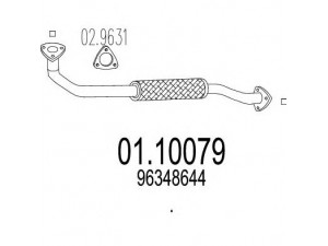 MTS 01.10079 išleidimo kolektorius 
 Išmetimo sistema -> Išmetimo vamzdžiai
96348644