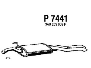 FENNO P7441 galinis duslintuvas 
 Išmetimo sistema -> Duslintuvas
3A0253609P