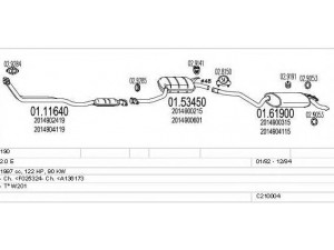 MTS C210004004950 išmetimo sistema 
 Išmetimo sistema -> Išmetimo sistema, visa