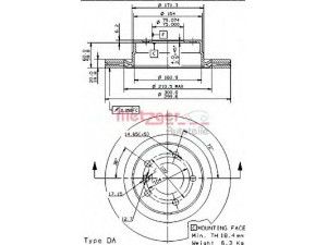 METZGER 24968 V stabdžių diskas 
 Stabdžių sistema -> Diskinis stabdys -> Stabdžių diskas
3421 6 764 651, 3421 6 783 754