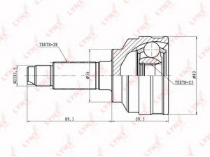 LYNXauto CO-5105 jungčių komplektas, kardaninis velenas 
 Ratų pavara -> Sujungimai/komplektas
G037-25-500, G037-25-500B, G037-25-600