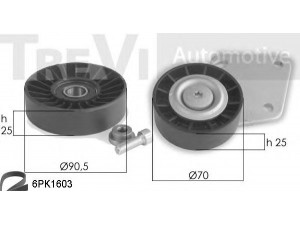 TREVI AUTOMOTIVE KA1016F skriemulių komplektas, V formos rumbuotas diržas 
 Diržinė pavara -> V formos rumbuotas diržas/komplektas -> Cilindrų komplektas
