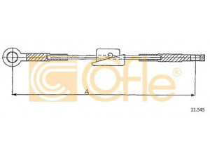 COFLE 11.545 trosas, stovėjimo stabdys 
 Stabdžių sistema -> Valdymo svirtys/trosai
1619118