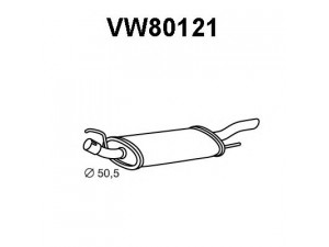 VENEPORTE VW80121 galinis duslintuvas 
 Išmetimo sistema -> Duslintuvas
1H6253609A, 1H6253609G, 1H6253609P