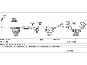 MTS C250066005071 išmetimo sistema 
 Išmetimo sistema -> Išmetimo sistema, visa