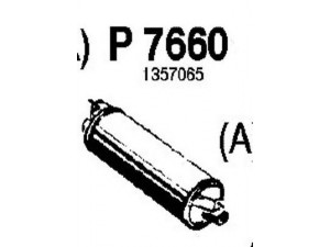 FENNO P7660 galinis duslintuvas 
 Išmetimo sistema -> Duslintuvas
1219276, 1357065