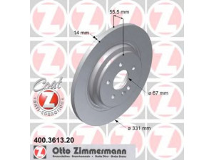 ZIMMERMANN 400.3613.20 stabdžių diskas 
 Dviratė transporto priemonės -> Stabdžių sistema -> Stabdžių diskai / priedai
163 423 0012, 163 423 0212