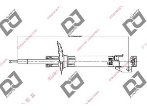 DJ PARTS DS2037GS amortizatorius 
 Pakaba -> Amortizatorius
50707078, 50707700, 50708386