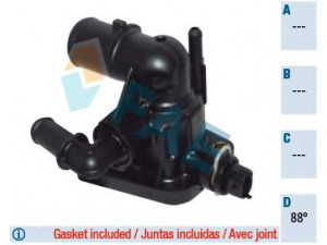 FAE 5325588 termostatas, aušinimo skystis 
 Aušinimo sistema -> Termostatas/tarpiklis -> Thermostat
0055206391, 55206391