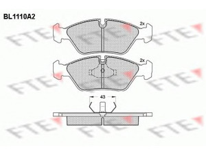 FTE BL1110A2 stabdžių trinkelių rinkinys, diskinis stabdys 
 Techninės priežiūros dalys -> Papildomas remontas
34 11 1 150 415, 34 11 1 153 203