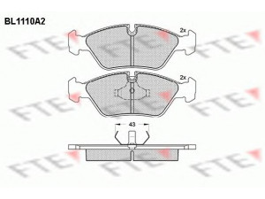 FTE BL1110A2 stabdžių trinkelių rinkinys, diskinis stabdys 
 Techninės priežiūros dalys -> Papildomas remontas
34 11 1 150 415, 34 11 1 153 203