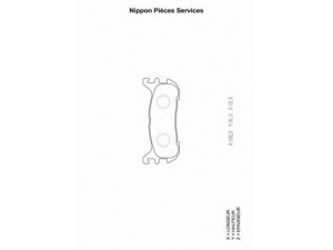 NPS M361A12 stabdžių trinkelių rinkinys, diskinis stabdys 
 Techninės priežiūros dalys -> Papildomas remontas
B0YA2643ZB, B0YA2648Z, BCYC-26-43Z