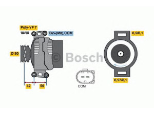 BOSCH 0 986 047 690 kintamosios srovės generatorius 
 Elektros įranga -> Kint. sr. generatorius/dalys -> Kintamosios srovės generatorius
013 154 70 02, 013 154 64 02, 013 154 64 02 80