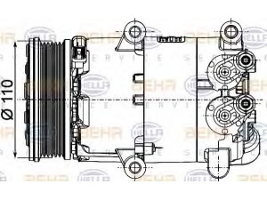 HELLA 8FK 351 334-371 kompresorius, oro kondicionierius 
 Oro kondicionavimas -> Kompresorius/dalys
1 682 592, 1 706 375, 1 852 376