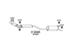 MTS 01.60485 galinis duslintuvas 
 Išmetimo sistema -> Duslintuvas
46749263
