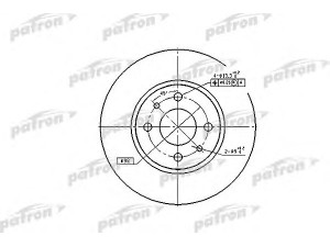 PATRON PBD1790 stabdžių diskas 
 Stabdžių sistema -> Diskinis stabdys -> Stabdžių diskas
0060801755, 0082433853, 164202610001