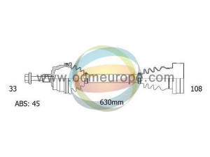 ODM-MULTIPARTS 18-212401 kardaninis velenas 
 Ratų pavara -> Kardaninis velenas
8D0 407 272AQ, 8D0407272AQ, 8D0407452AV