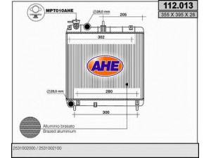 AHE 112.013 radiatorius, variklio aušinimas 
 Aušinimo sistema -> Radiatorius/alyvos aušintuvas -> Radiatorius/dalys
2531002000
