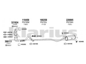 KLARIUS 631085E išmetimo sistema 
 Išmetimo sistema -> Išmetimo sistema, visa