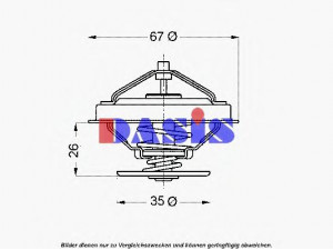 AKS DASIS 751931N termostatas, aušinimo skystis 
 Aušinimo sistema -> Termostatas/tarpiklis -> Thermostat