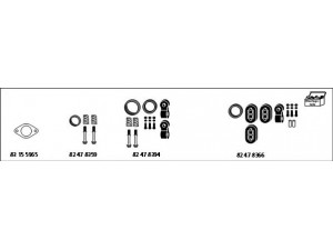 HJS MT-SUZ55 išmetimo sistema 
 Išmetimo sistema -> Išmetimo sistema, visa