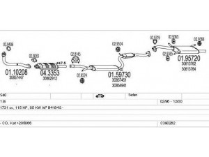 MTS C390262002256 išmetimo sistema 
 Išmetimo sistema -> Išmetimo sistema, visa